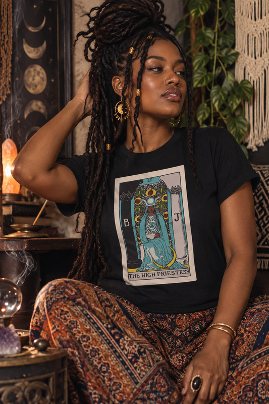 The High Priestess Tarot Card Shirt | African American Tarot