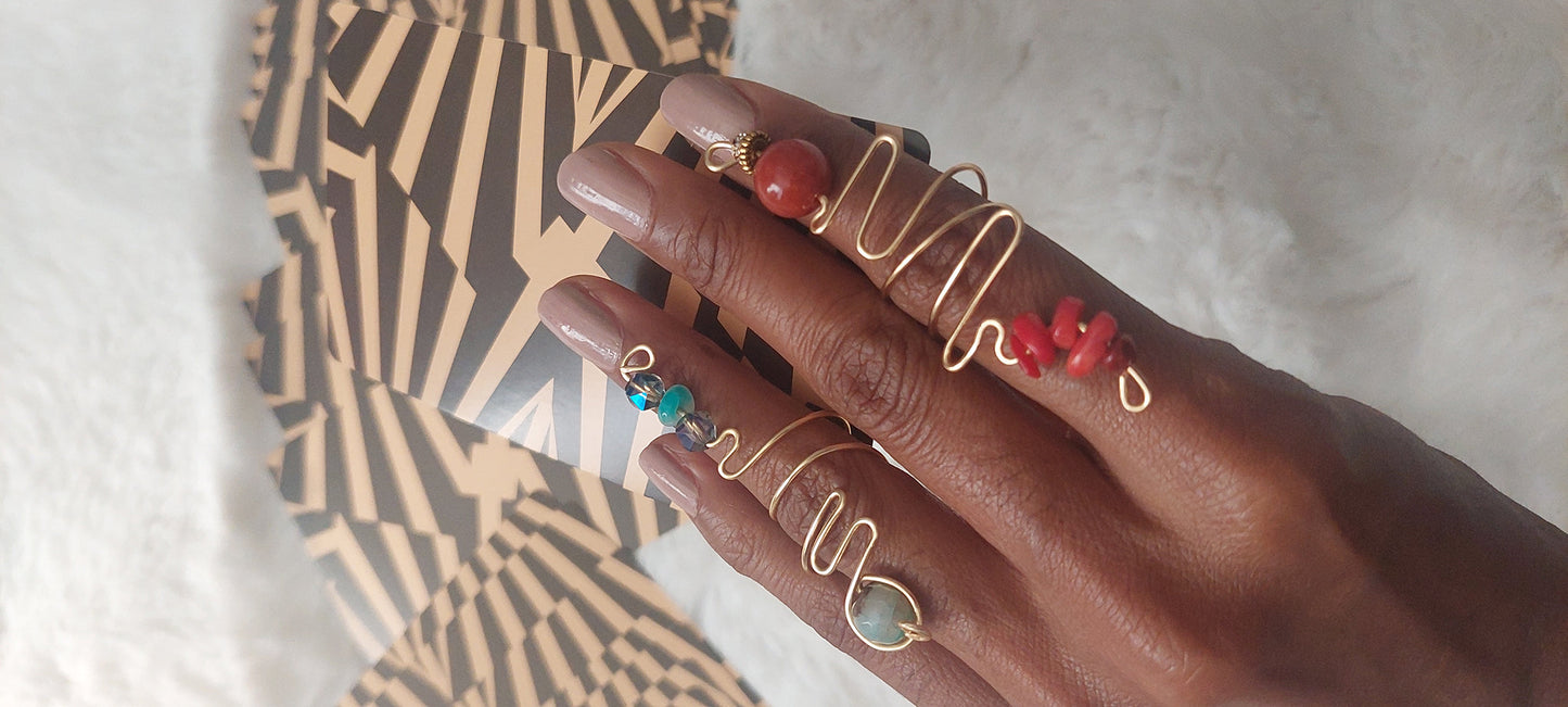 Tiye Wired Crystal Ring