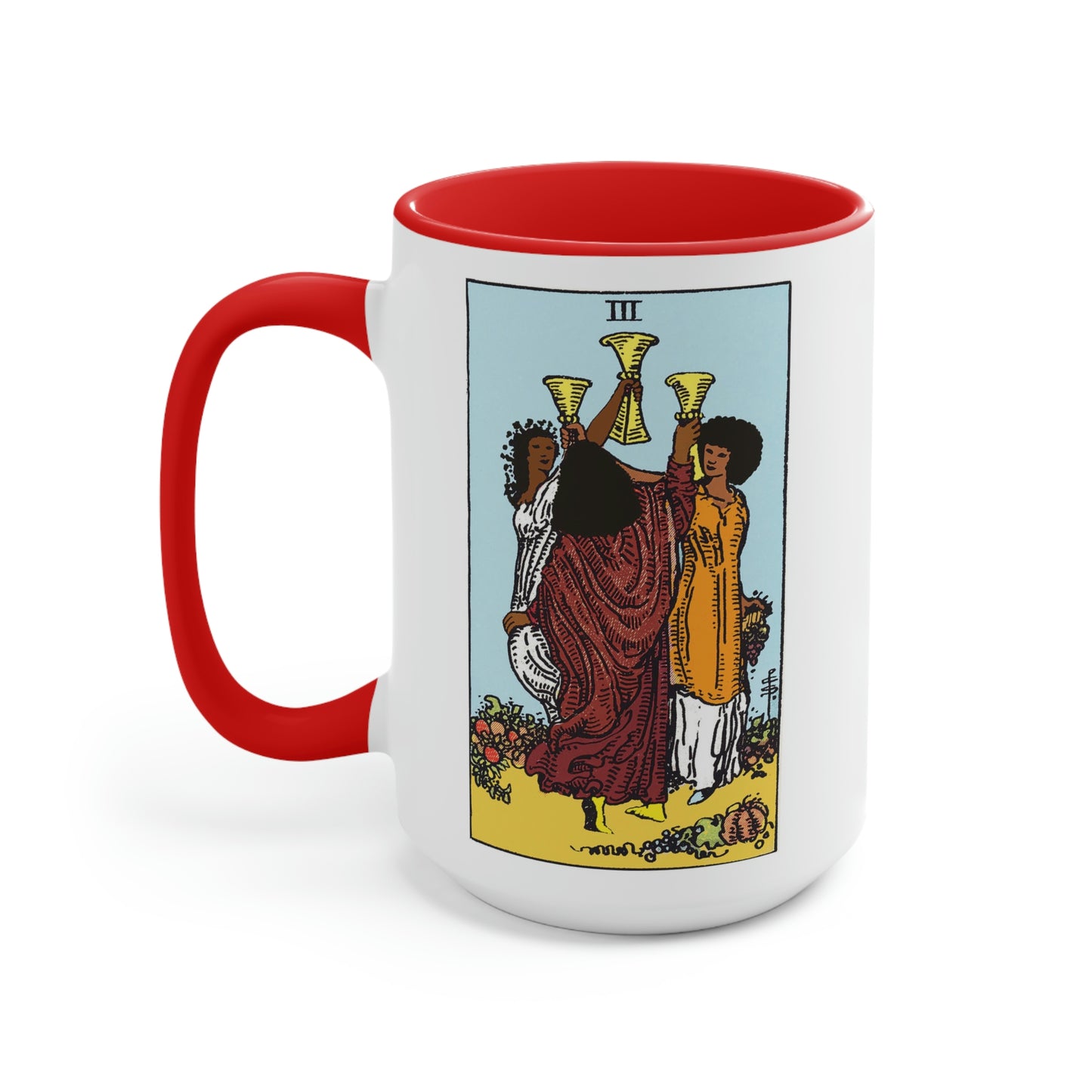 3 of Cups Accent Mug - African American Tarot Mug