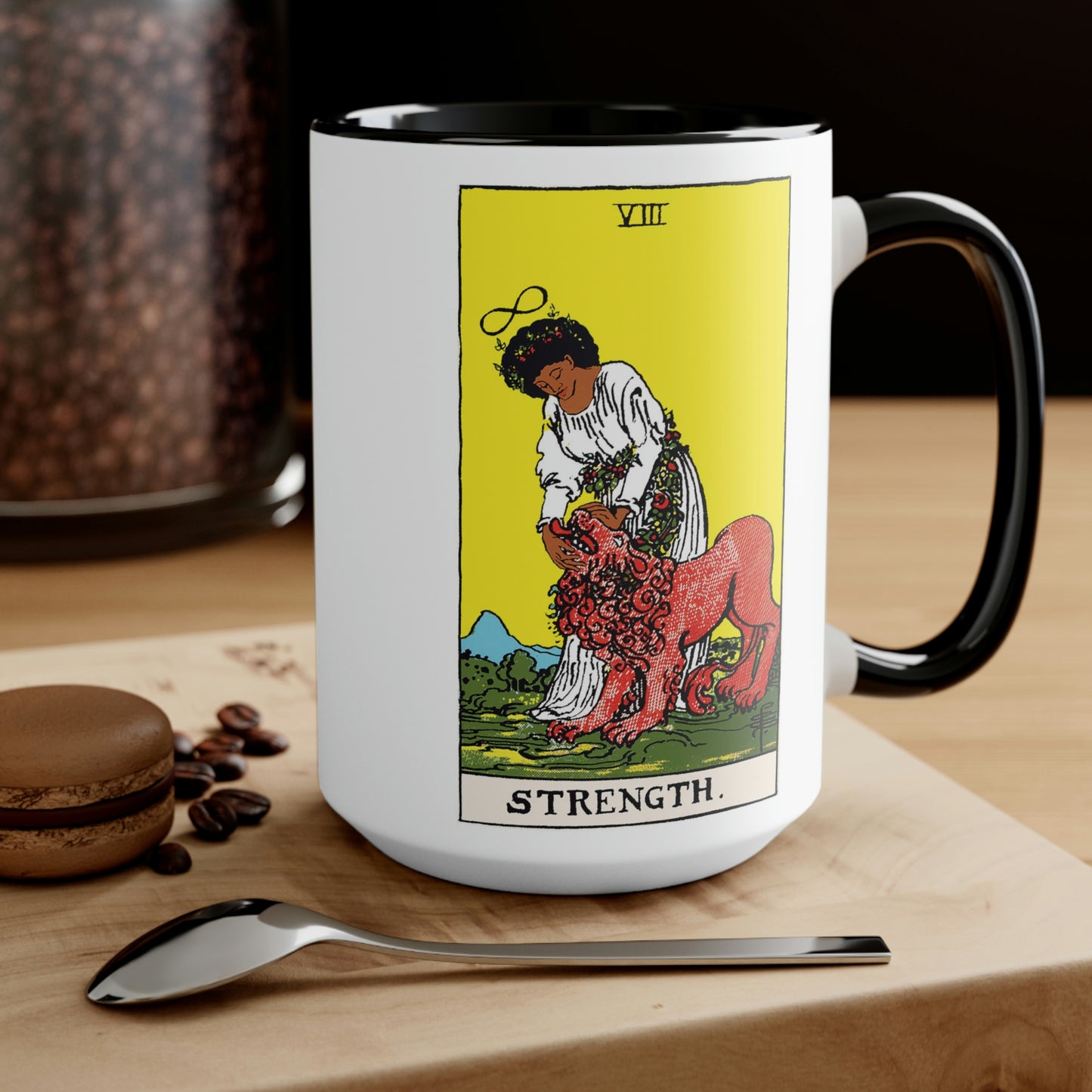 Strength Mahogany Tarot Accent Mug | African American Tarot