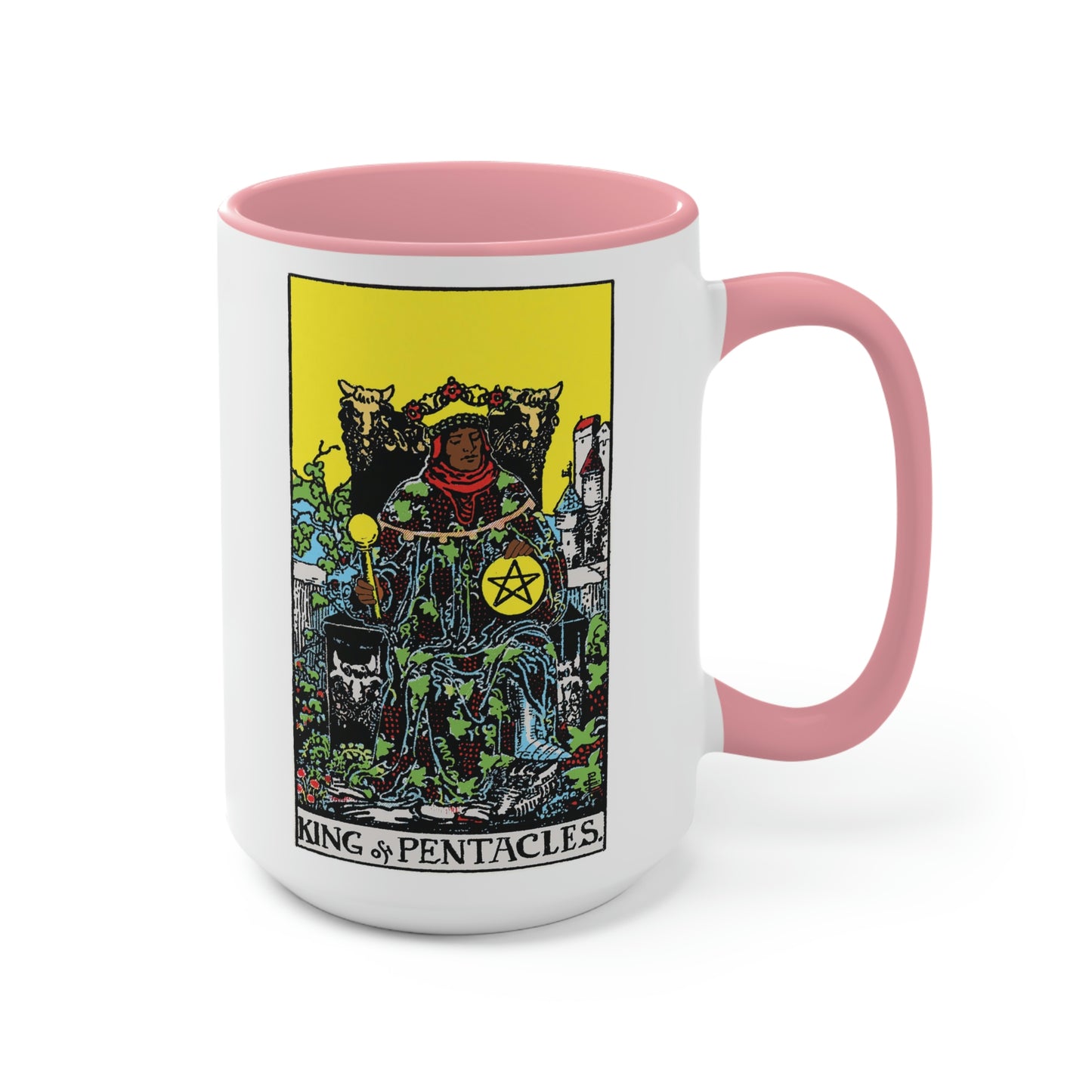King of Pentacles Accent Mug | African American Tarot Mug
