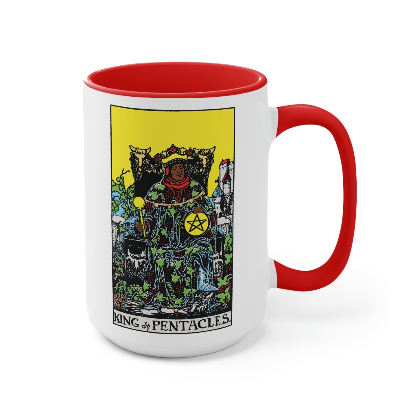 King of Pentacles Accent Mug | African American Tarot Mug