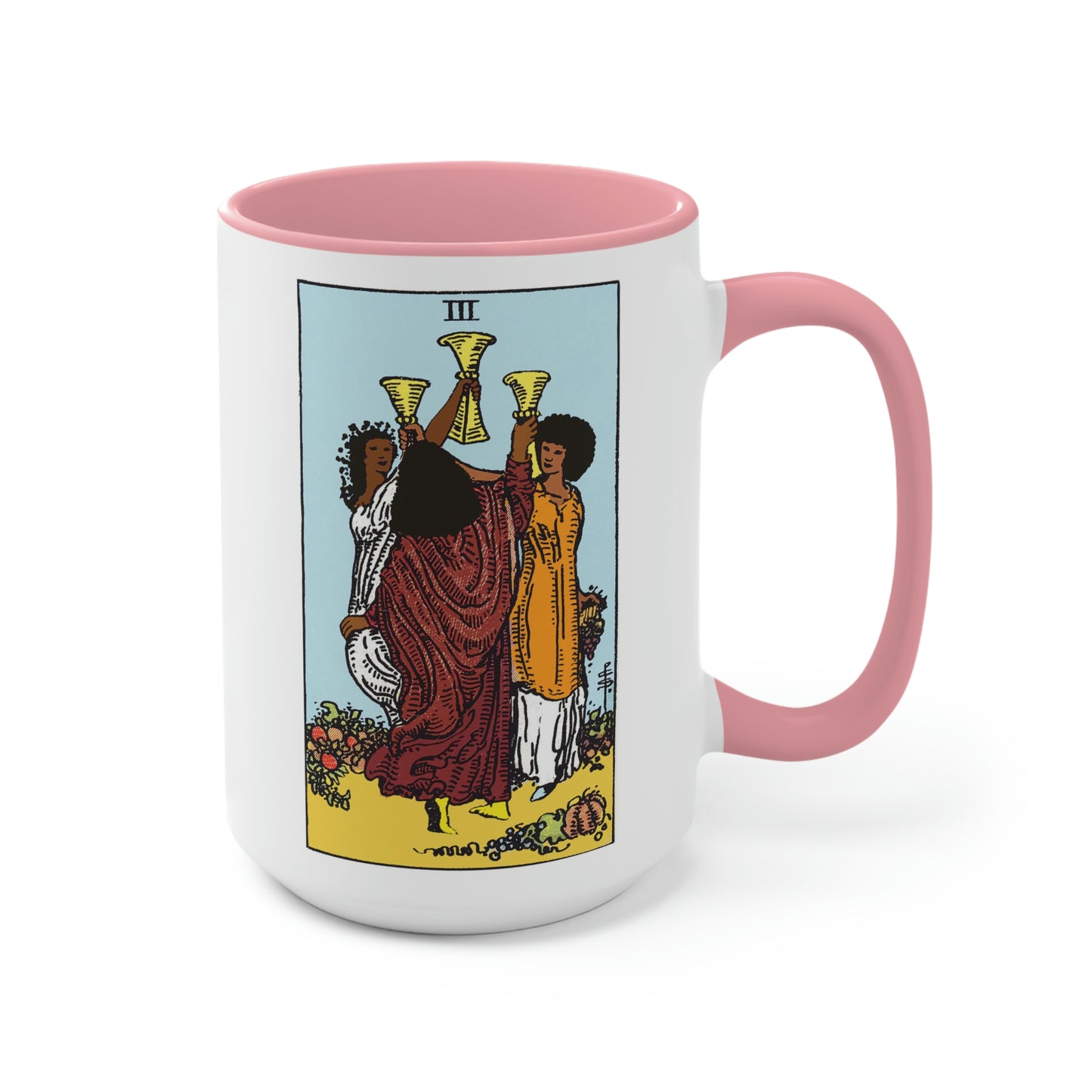 3 of Cups Accent Mug - African American Tarot Mug