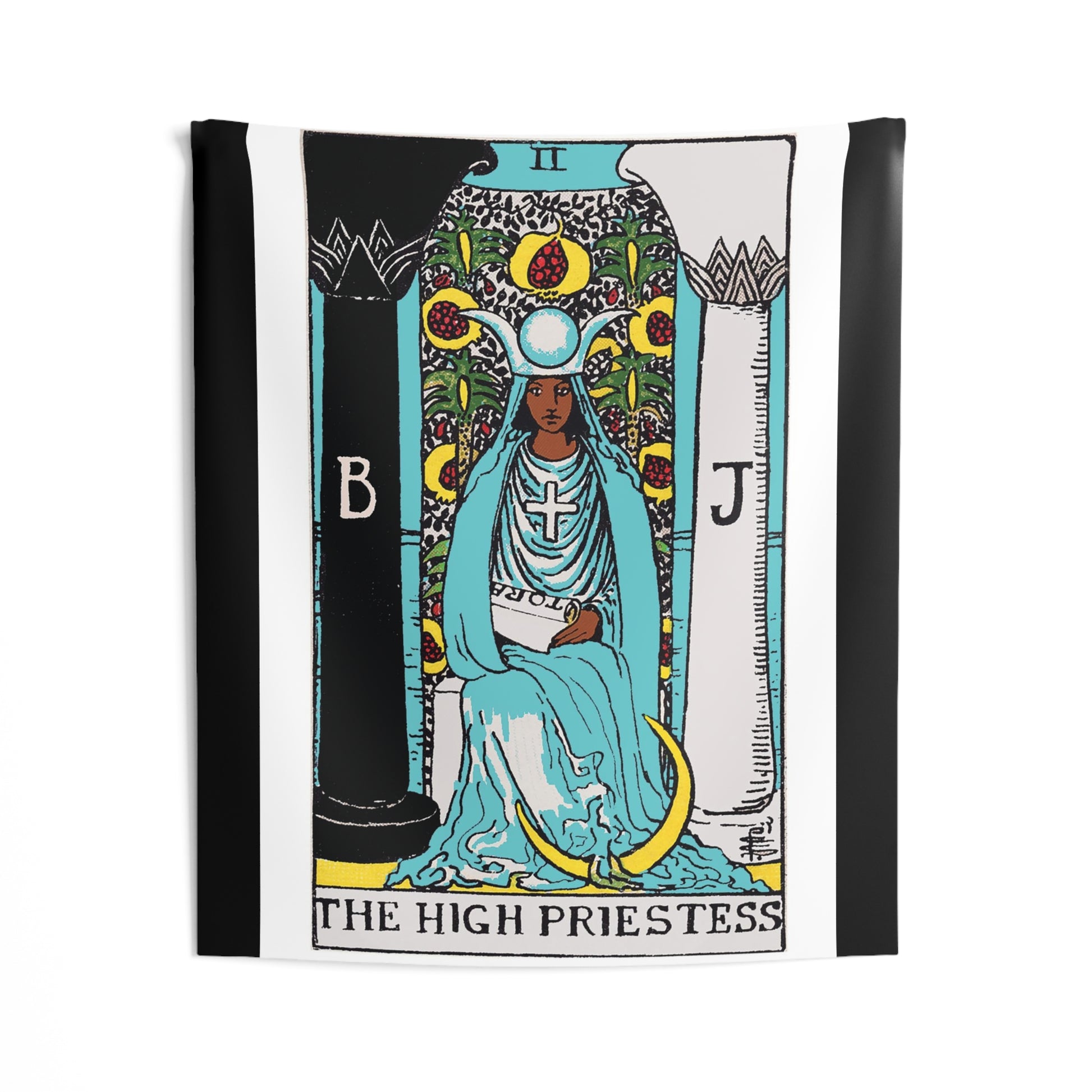 The High Priestess Wall Tapestry – Mahogany Tarot - Main Image