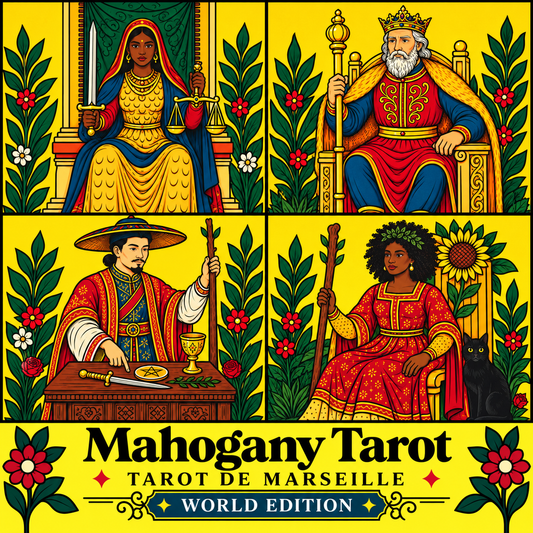 PREORDER- World Mahogany Tarot de Marseille -  Diverse Tarot De Marseille