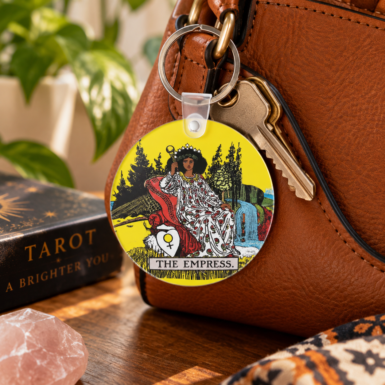 Tarot Empress Key Chain (Round)