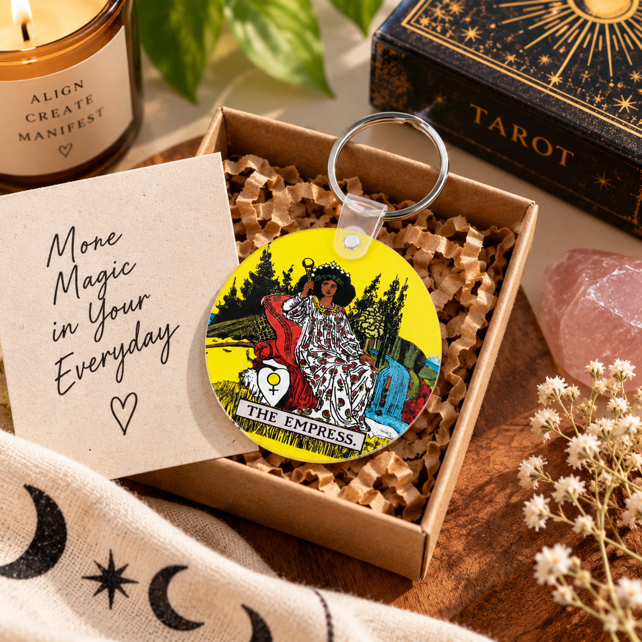 Tarot Empress Key Chain (Round)