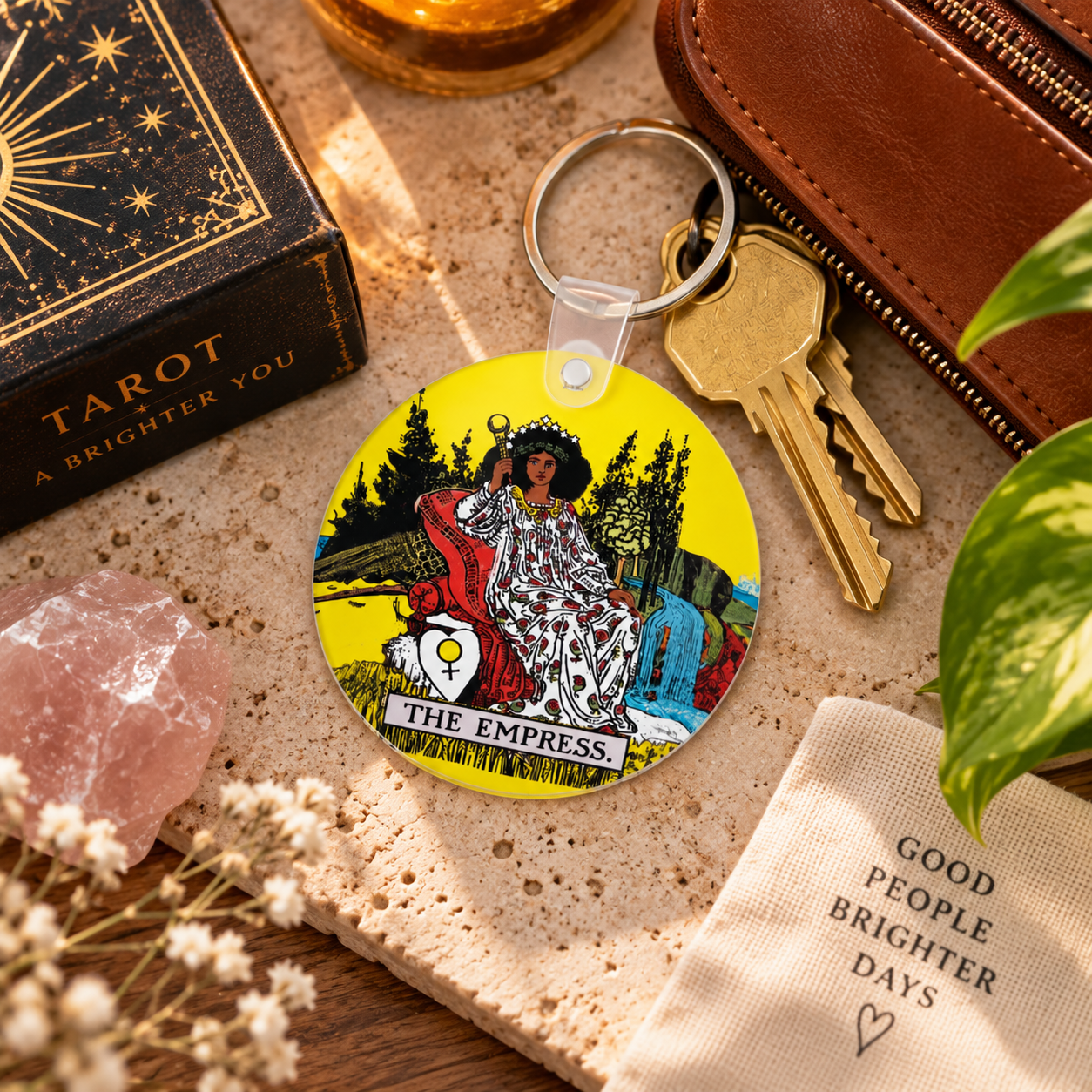 Tarot Empress Key Chain (Round)