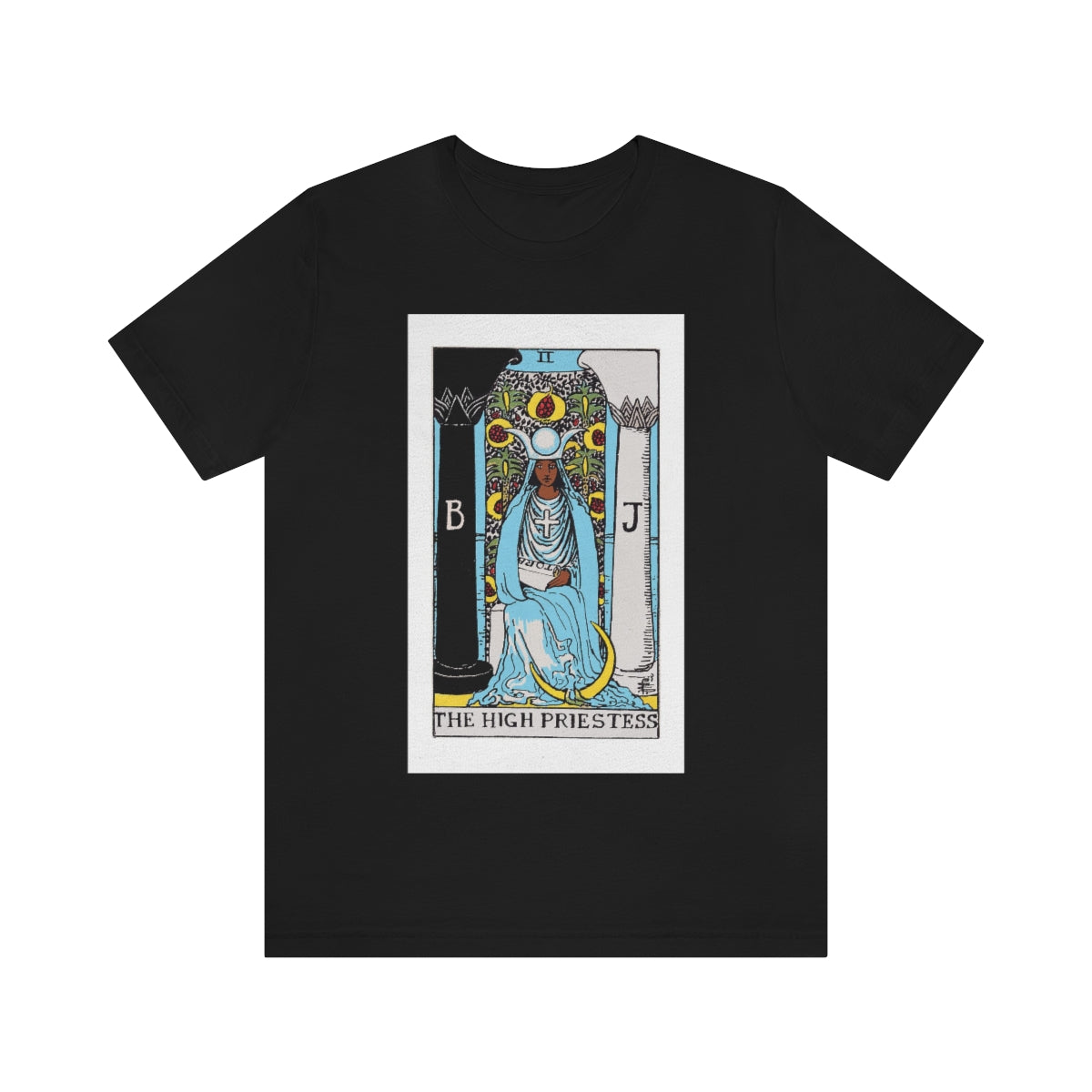 The High Priestess Tarot Card Shirt, Boho Shirt, Rider Waite Tarot Deck, Astrology, Tarot Shirts, Black Tarot Deck, Melanin, Gift for Her
