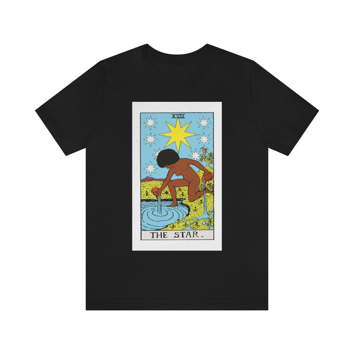 The Star Tarot Card Shirt, Boho Shirt, Rider Waite Tarot Deck, Astrology, Tarot Shirts, Black Tarot Deck, Melanin, Gift for Her